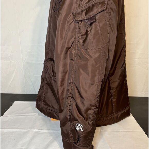 Rocawear Puffer‎ Zip Winter Jacket Brown Men 2XL - Picture 3 of 15